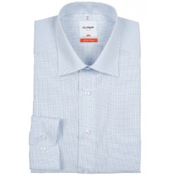 Košeľa Olymp New Kent Modern Fit bielo-modrá kockovaná s predĺženým rukávom (69 cm)