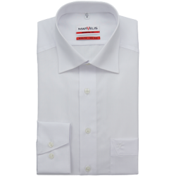 Košeľa Marvelis Modern Fit biela, predlžený rukáv